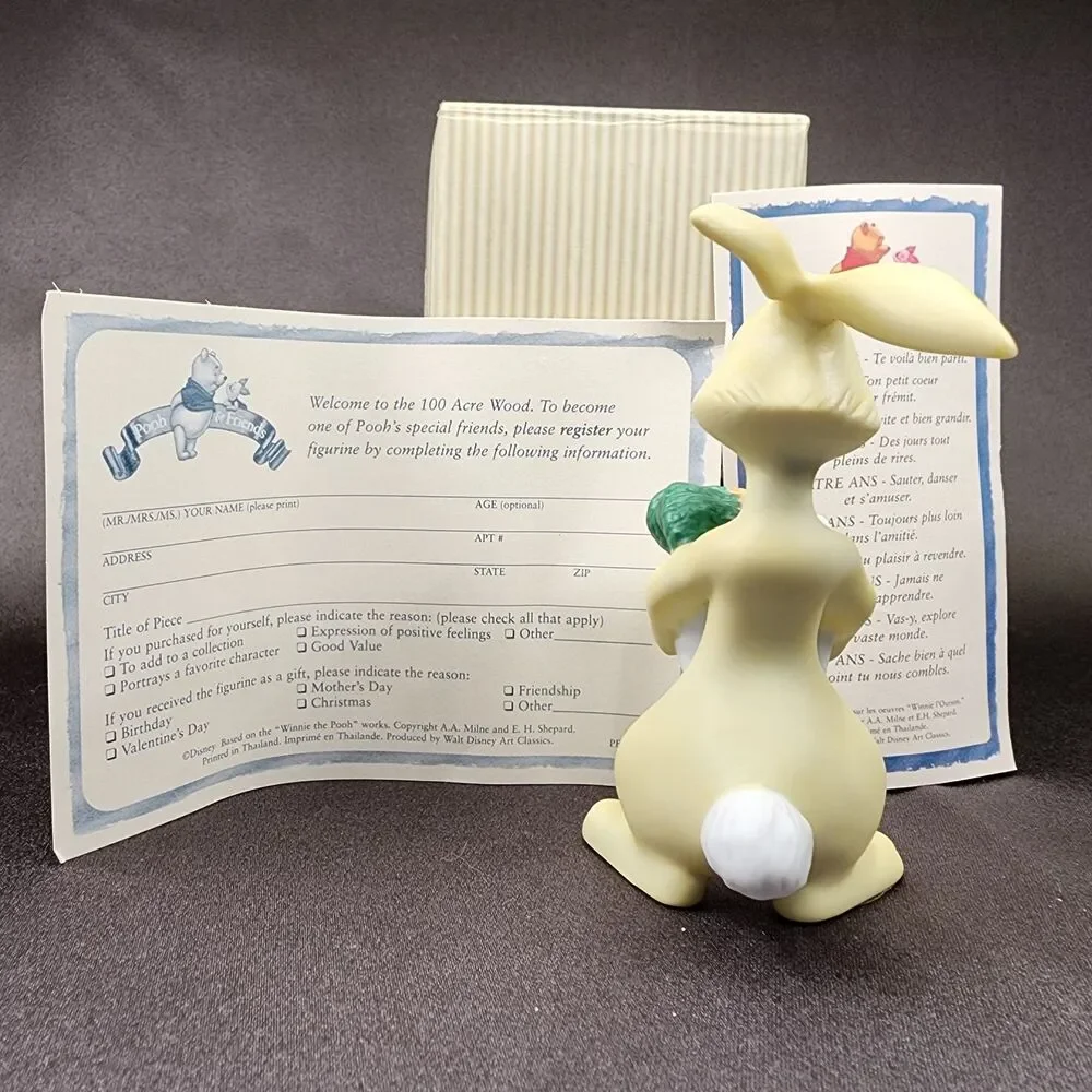 VTG Winnie Pooh & Friends Rabbit Nine Birthday Porcelain Figurine Disney NIB